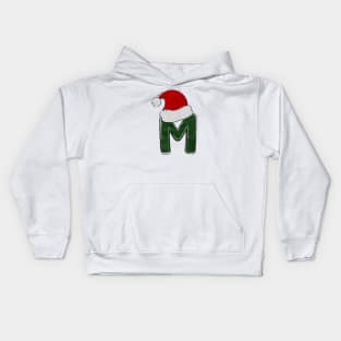 Letter M - Christmas Letter Kids Hoodie